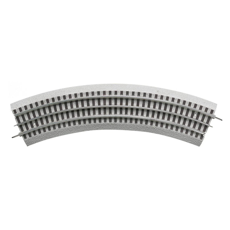 O-Gauge Fastrack O36 curved track set with four 45-degree pieces, designed for versatile model train layouts.