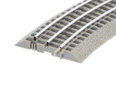 O-Gauge Fastrack O36 curved track set with four 45-degree pieces, ideal for versatile model train layouts.