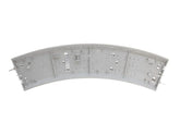 O-Gauge Fastrack O36 curved track set with four 45-degree pieces for model train layouts, featuring premium construction and versatile design.