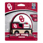 NCAA Oklahoma Sooners wooden toy train engine by Masterpieces, ideal for children, with team logo and detailed wood craftsmanship.