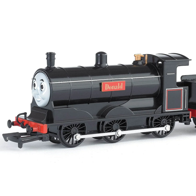 Thomas & Friends HO scale Donald locomotive with animated eyes, detailed model train for collectors and young fans.