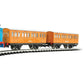 Thomas & Friends HO scale electric train set by BYMRR Train Store with Annie and Clarabel carriages on a track scene.