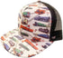 Trains Trucker Snapback Hat - Trainz Collection - Large Size (Ages 12 and Up) - White - BYMRR Train Store
