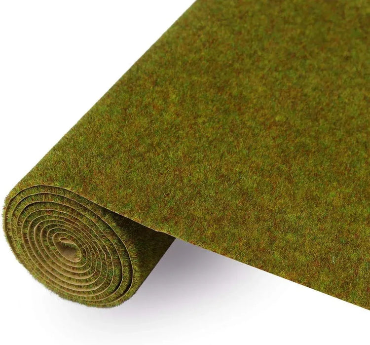 Artificial grass mat for model scenery by BYMRR Train Store, green 40x100 cm, perfect for craft and decoration projects.