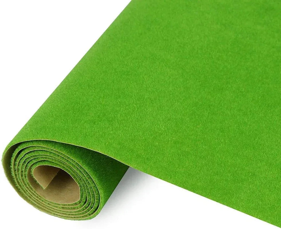 Artificial grass mat for model scenery by BYMRR Train Store, 40x100 cm green turf for craft and decoration projects.