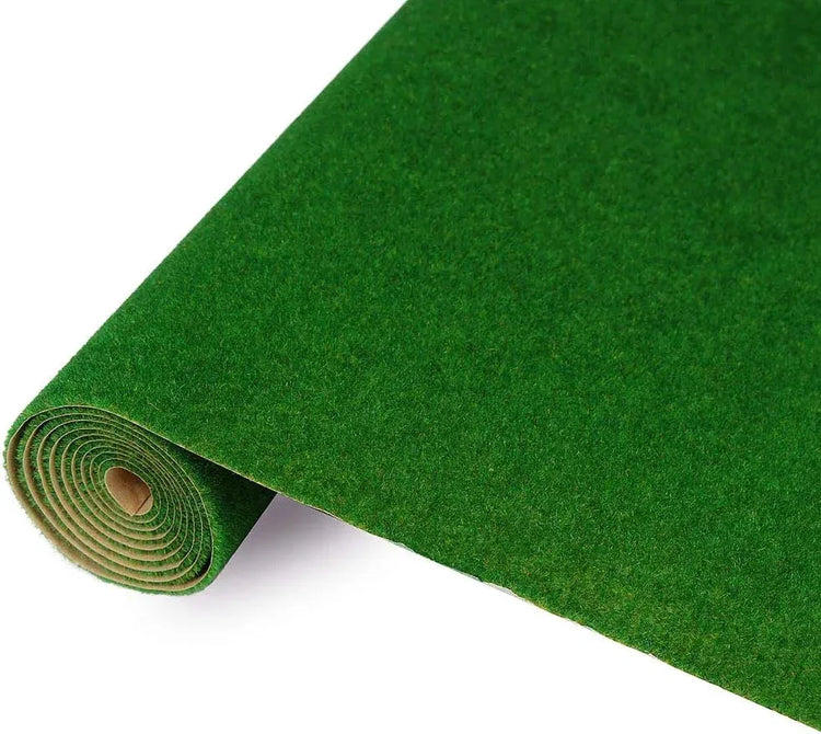 Artificial grass mat by BYMRR Train Store, green model scenery turf, 40x100 cm for craft and decoration projects.