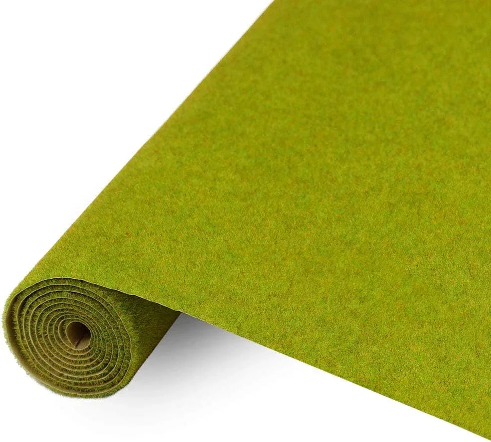 Artificial grass mat by BYMRR Train Store, 40x100 cm, realistic green turf for model scenery, craft, and decoration projects.