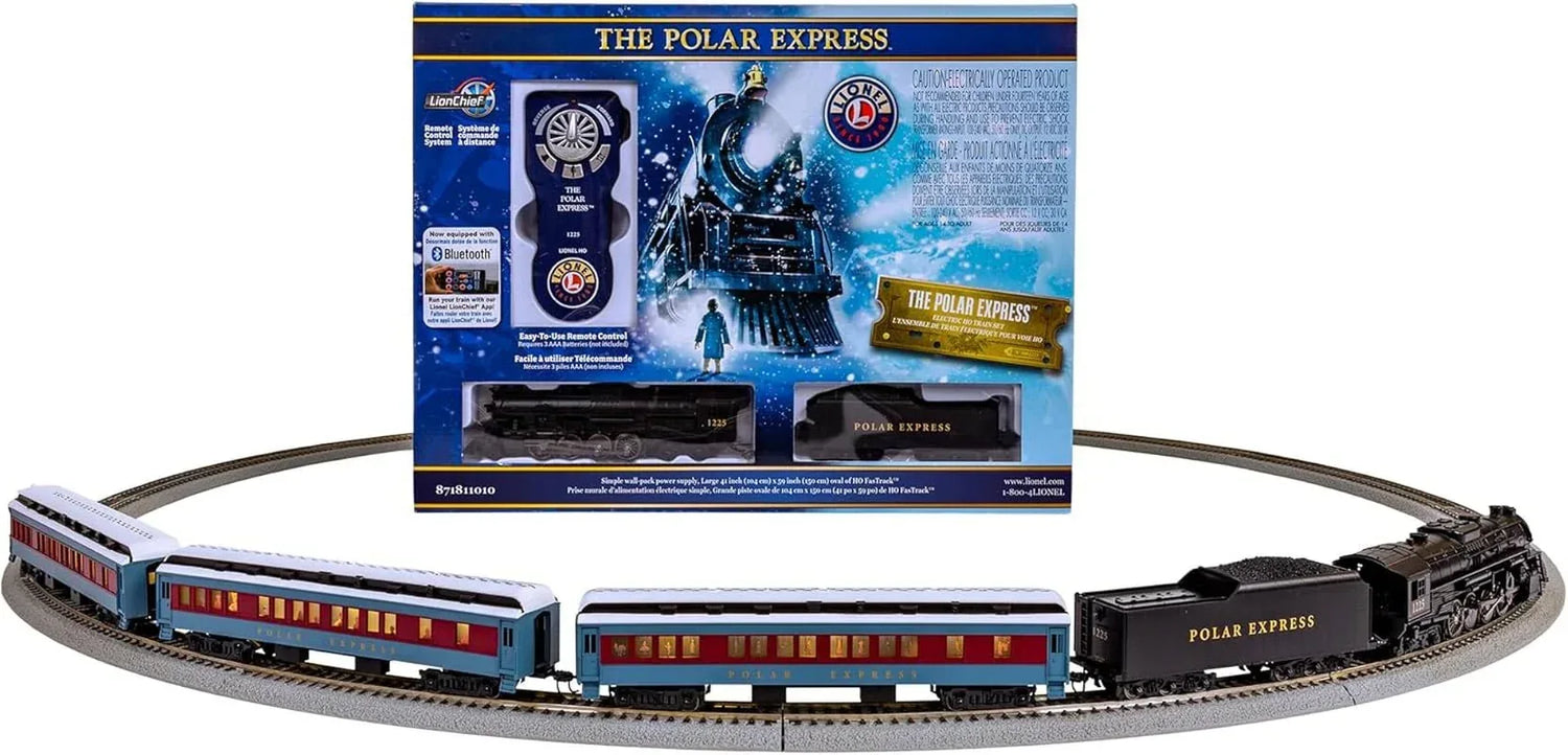 Polar Express Lionchief 2-8-4 Bluetooth HO Scale Model Train Set with Remote Control - BYMRR Train Store