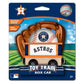 Wooden train box car featuring Houston Astros MLB team logo, designed for toy train sets by BYMRR Train Store.
