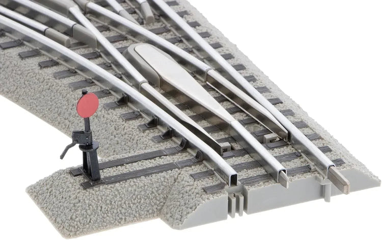 Fastrack 036 Electric O Gauge Left-Hand Manual Switch for model trains, suitable for ages 14 and up, by BYMRR Train Store.
