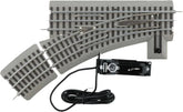 Fastrack 036 Electric O Gauge Left-Hand Manual Switch for model train tracks, suitable for ages 14 and up.