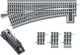 Fastrack 036 Electric O Gauge Left-Hand Manual Switch for model train tracks, suitable for ages 14 and up.