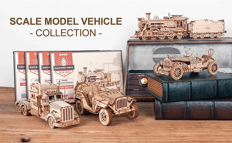Robotime 3D Wooden Puzzle Prime Steam Express Model DIY Kit - BYMRR Train Store