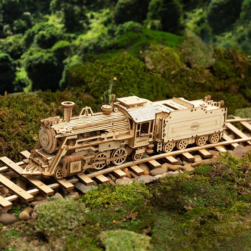 Robotime 3D Wooden Puzzle Prime Steam Express Model DIY Kit - BYMRR Train Store