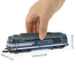 HO scale European style long model railway locomotive in gray with black detailing, designed for 1:87 scale model trains.