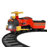 Battery-powered Steam Train ride-on vehicle by BYMRR Train Store, featuring a detailed steam train design for children.