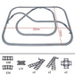 BYMRR High-Tech City Train Track Set with flexible forked, straight, and curved rails for creative building toy play.
