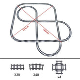 High-Tech City Train Track Set by BYMRR Train Store featuring flexible forked, straight, and curved rails for creative building toys.