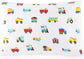 Soft 100% cotton flannel sheet set with trains, planes, and trucks print, cozy bedding from BYMRR Train Store.