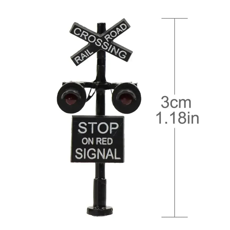 N Scale LED Traffic Block Signals - Set of 2 Stop on Red for Model Railroads (1:160 Scale) - BYMRR Train Store