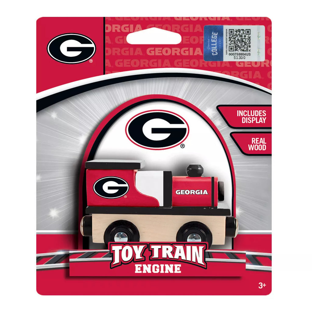 Masterpieces Officially Licensed NCAA Georgia Bulldogs Wooden Toy Train Engine for Kids