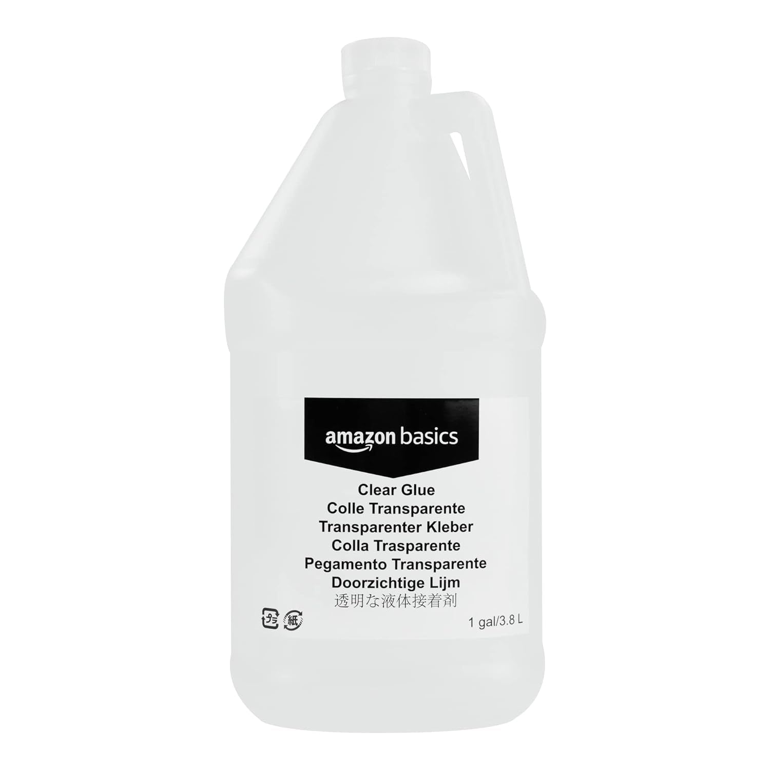 Amazon Basics All-Purpose Washable Clear Liquid Glue - Ideal for Slime Creation, 128 Fl Oz