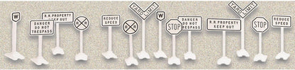 Lionel Classic Miniature Railroad Construction Signage Set - 14 Essential Pieces for Your Layout