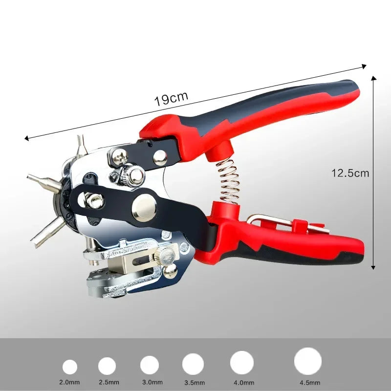 Multi-Function Adjustable Punching Pliers for Leathercraft Aluminiumblech Cloth Paper Eyelet Puncher Hole Positioning Hand Tools