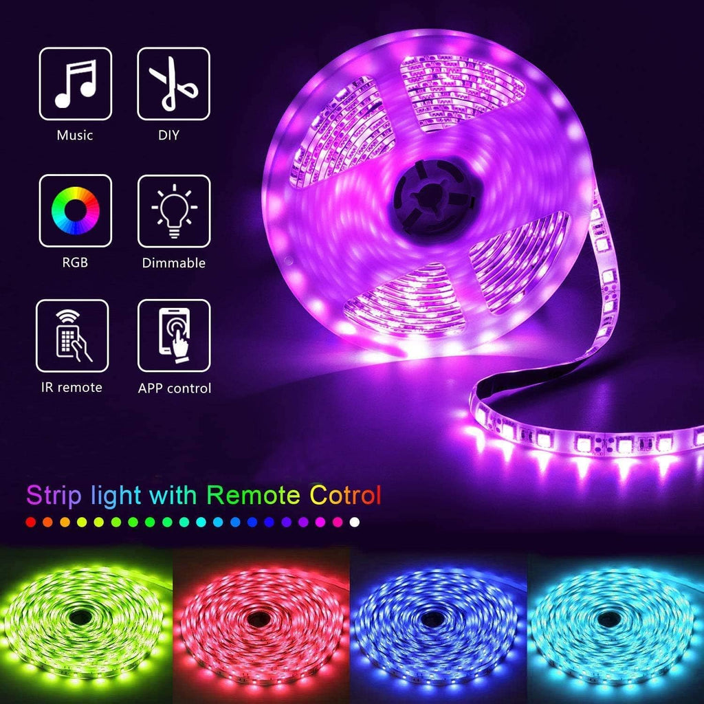 100Ft Led Lights Music Sync Color Changing Led Strip Lights Led Lights Strip with Phone App Control and Remote Led Lights for Bedroom Living Room Party Home Decoration1