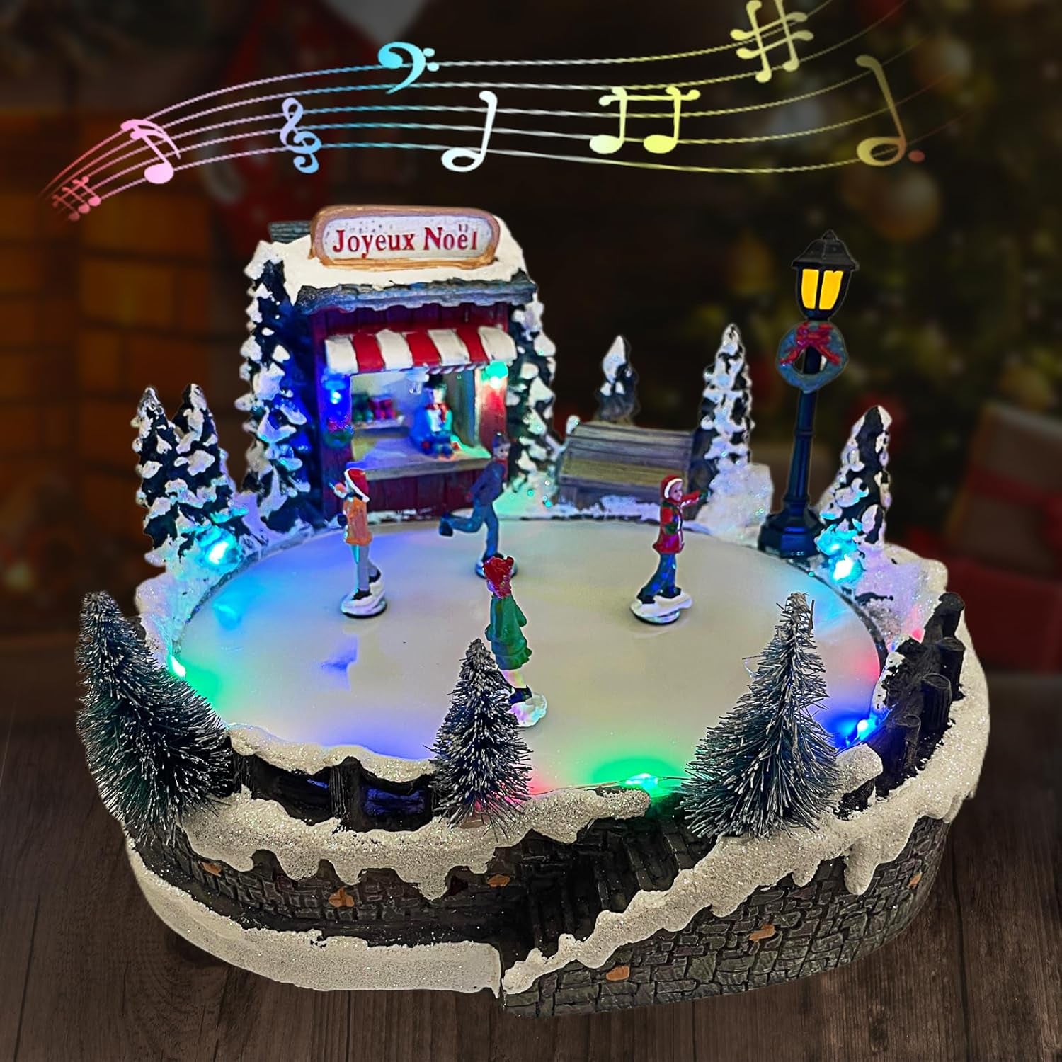 Christmas Village House Collectible with Music Display