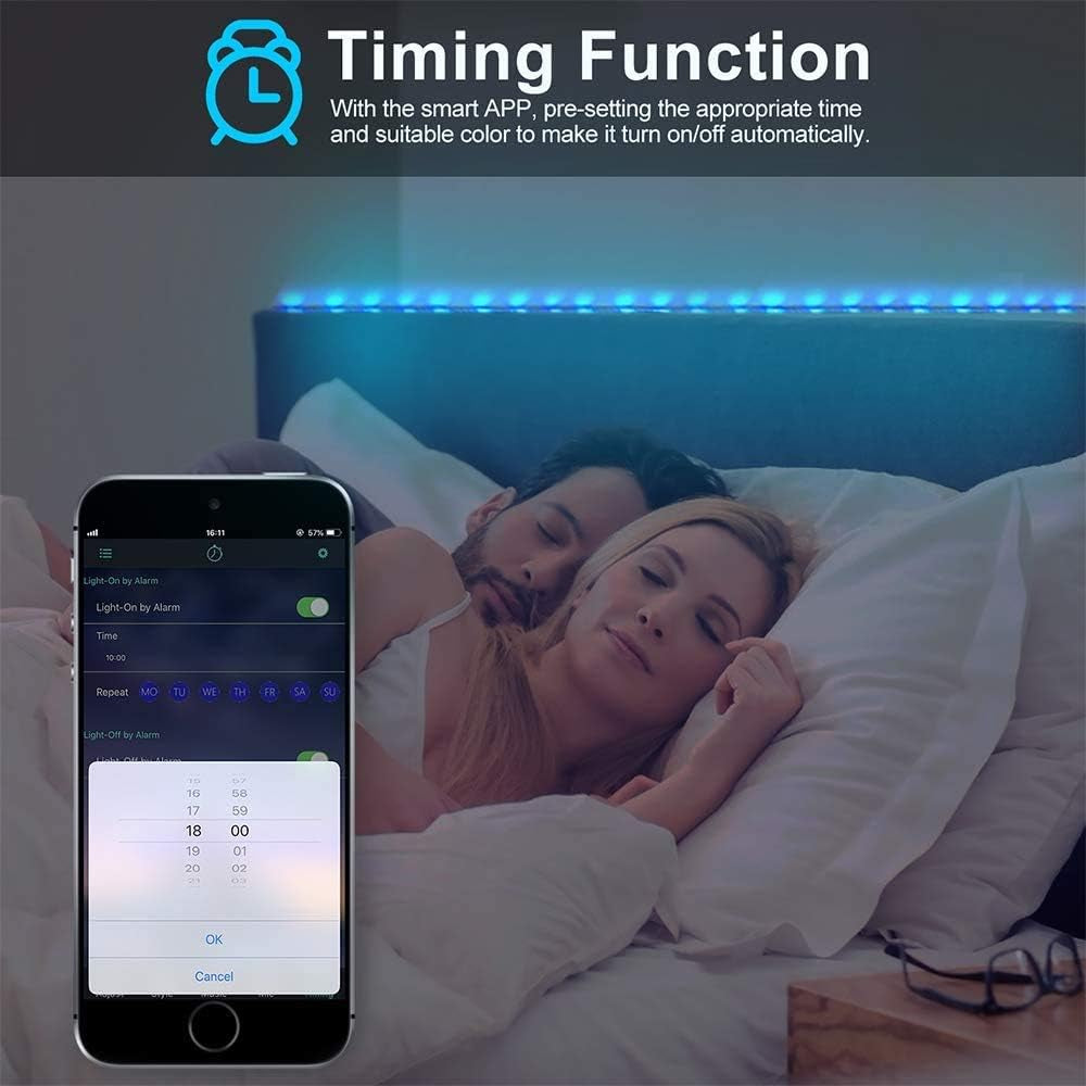 100Ft Led Lights Music Sync Color Changing Led Strip Lights Led Lights Strip with Phone App Control and Remote Led Lights for Bedroom Living Room Party Home Decoration1