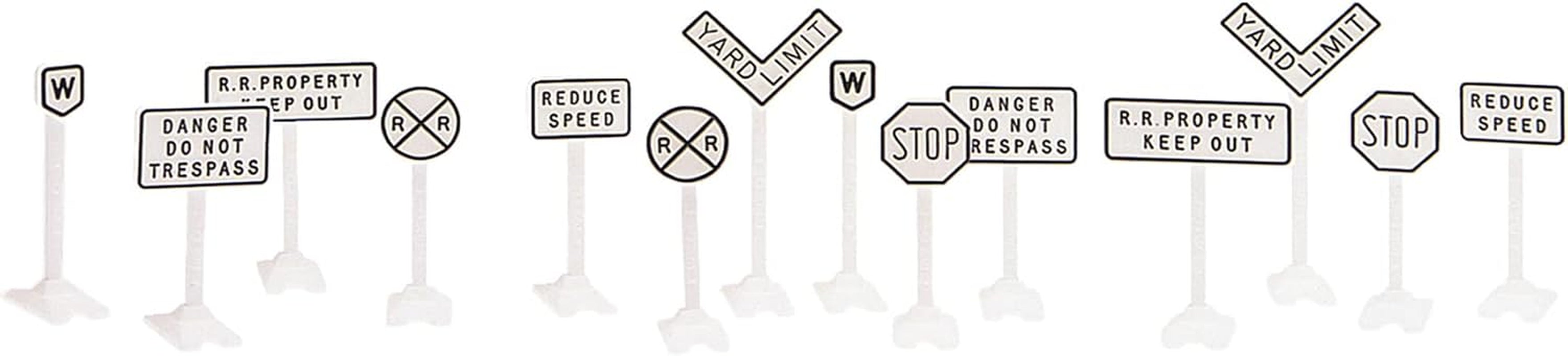 Lionel Classic Miniature Railroad Construction Signage Set - 14 Essential Pieces for Your Layout