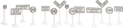 Lionel Classic Miniature Railroad Construction Signage Set - 14 Essential Pieces for Your Layout