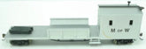 HO scale Bachmann Crane Car with boom for maintenance of way, detailed model train accessory for model railroads.