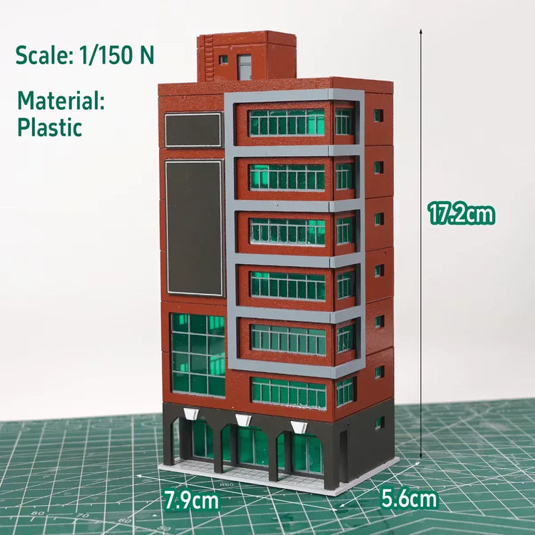 1:144 N scale Outland Models train railway skyscraper building representing a shopping center for model train layouts.