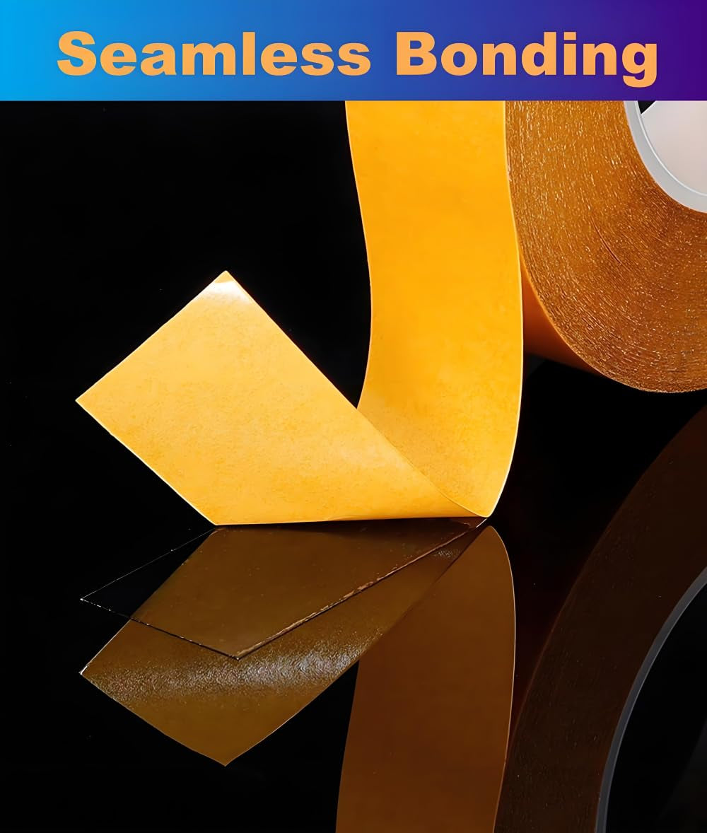 Ultra-Thin Heavy-Duty Double-Sided Adhesive Tape - 2" x 85' for DIY, Rug Installation, Cat Scratch Prevention & More!