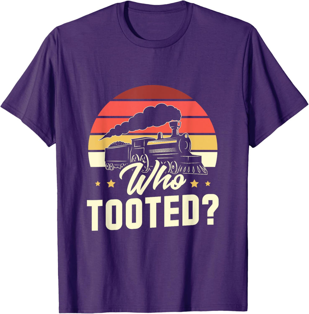 Who Tooted Gifts for a RC Train Railroad Fan T-Shirt