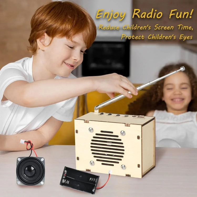 STEM Science Kits for Ages 8-14: FM Radio Construction and DIY Electronic Snap Circuits Projects for Teens and Preteens (Classic Wood) - BYMRR Train Store