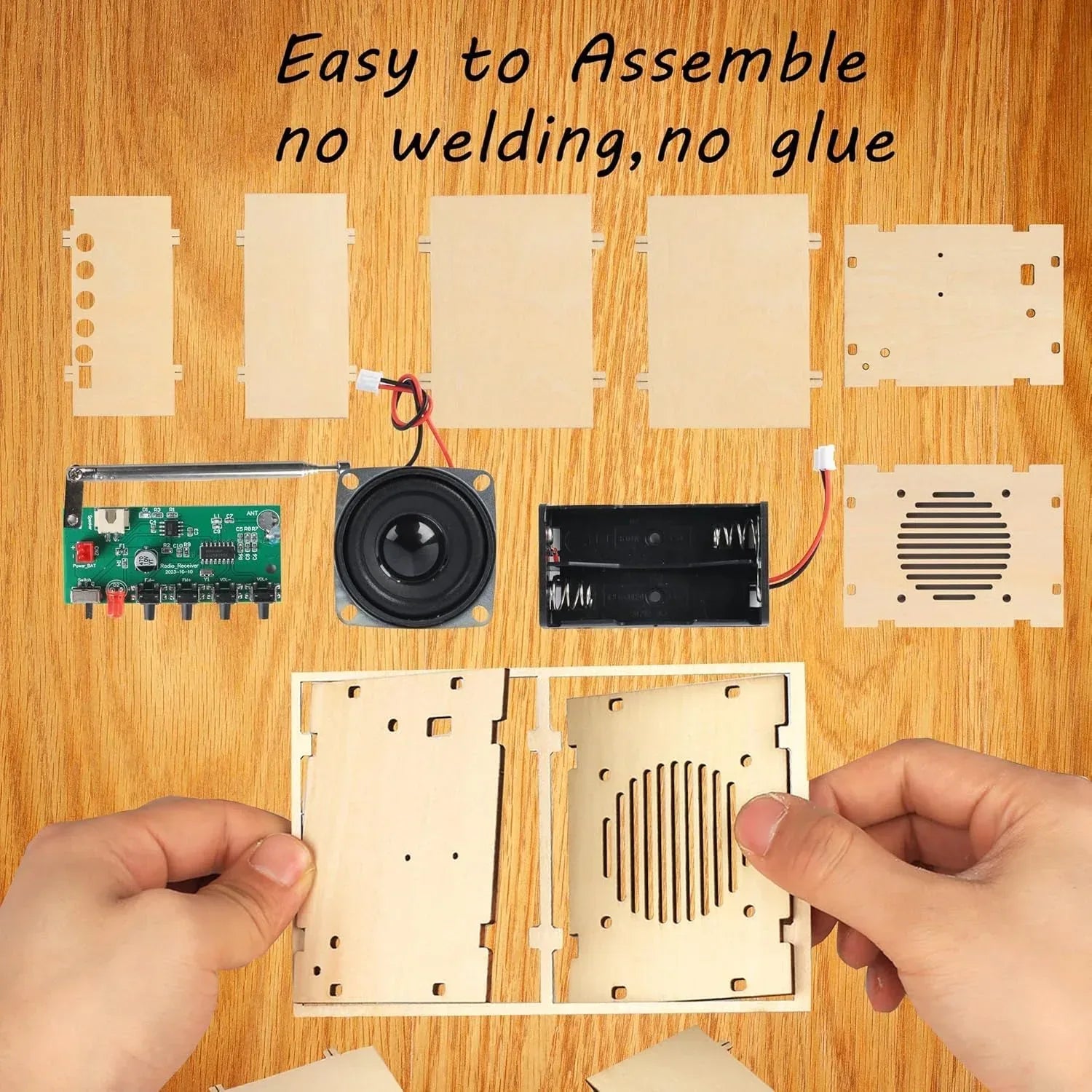 STEM Science Kits for Ages 8-14: FM Radio Construction and DIY Electronic Snap Circuits Projects for Teens and Preteens (Classic Wood) - BYMRR Train Store