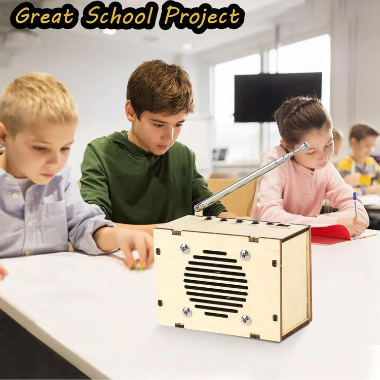 STEM Science Kits for Ages 8-14: FM Radio Construction and DIY Electronic Snap Circuits Projects for Teens and Preteens (Classic Wood) - BYMRR Train Store