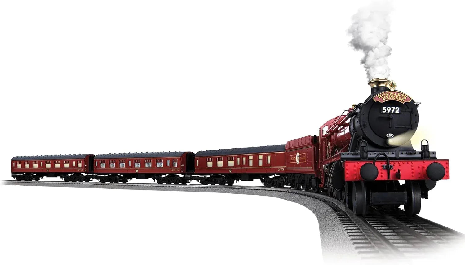 Lionel Hogwarts Express Lionchief electric train set with detailed train and scenic track, perfect for Harry Potter fans and model train enthusiasts.