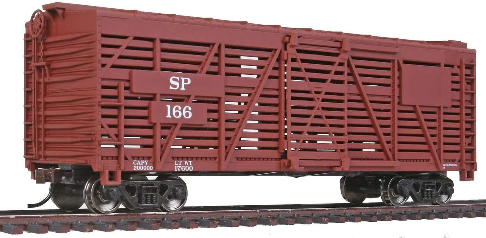 Check out the Walthers Trainline 40' Stock Car in Southern Pacific Boxcar Red – a must-have for HO Scale Model Railroad enthusiasts! 🚂✨