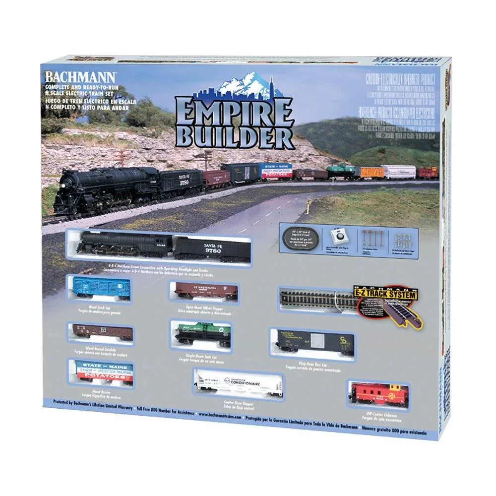 Experience the Thrill of Model Railroading with the Bachmann N Scale Empire Builder Electric Locomotive Train Set - Ready to Run Adventure Awaits!