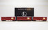 O gauge VISIONLINE Northern Pacific Stock Car 3-Pack model trains by BYMRR Train Store, featuring detailed freight car designs.