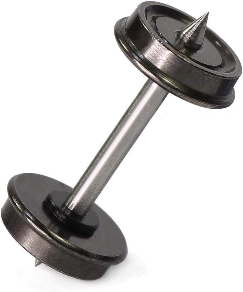 24-Piece HO Scale 1:87 Metal Wheel Set (33-Inch) for Model Trains - DC Compatible - Model C8725