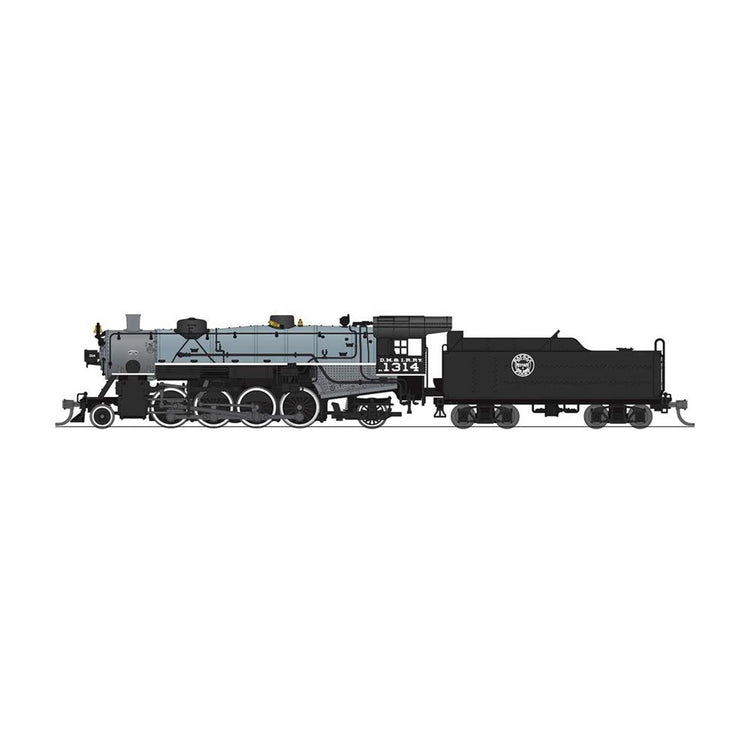 USRA Light Mikado DMIR 1320 N Scale model locomotive by BLI7857 featuring detailed paint and realistic design.