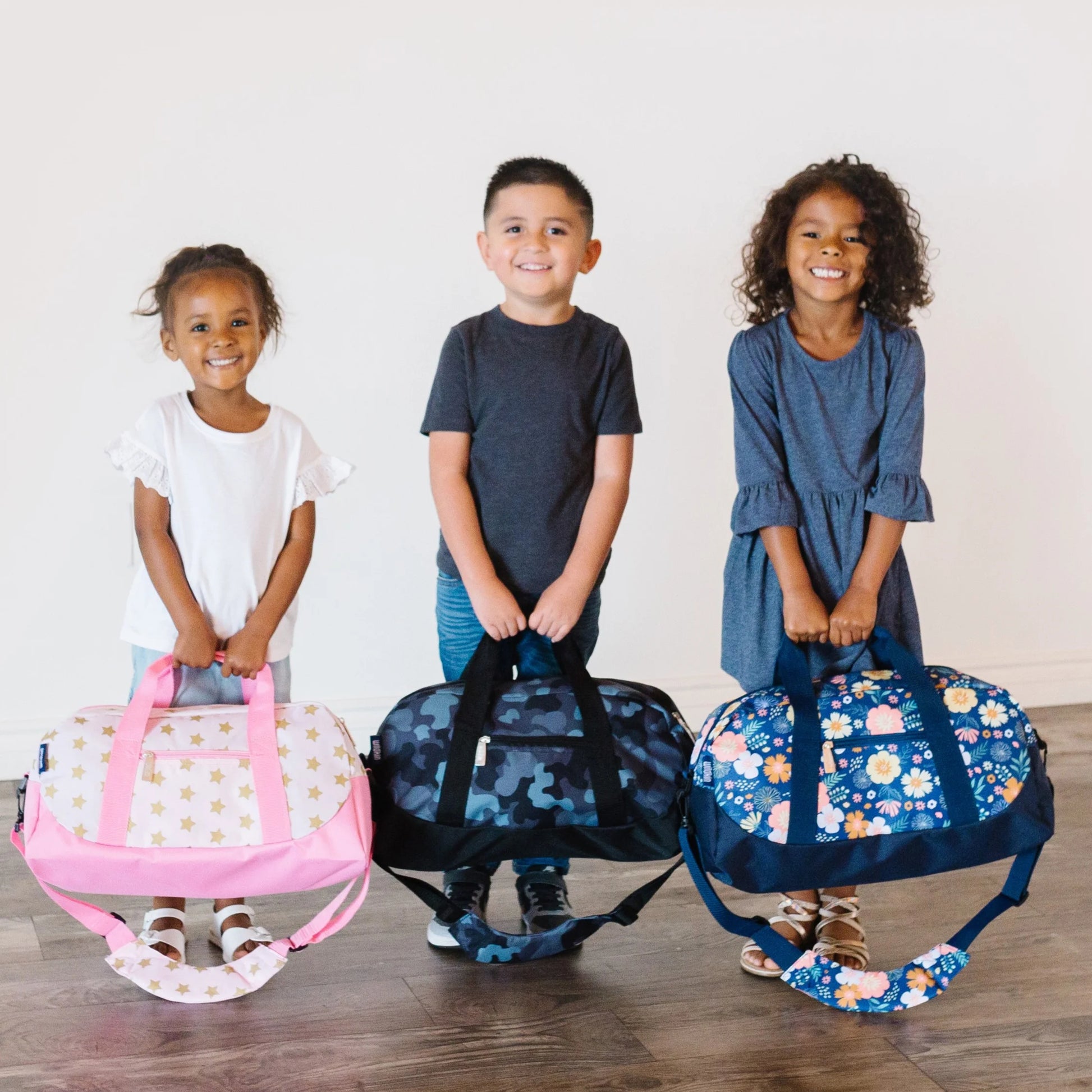 Kids Overnighter Duffel Bag for Boys & Girls, Features Two Carrying Handles and Removable Padded Shoulder Strap, BPA & Phthalate Free (Monster Green)