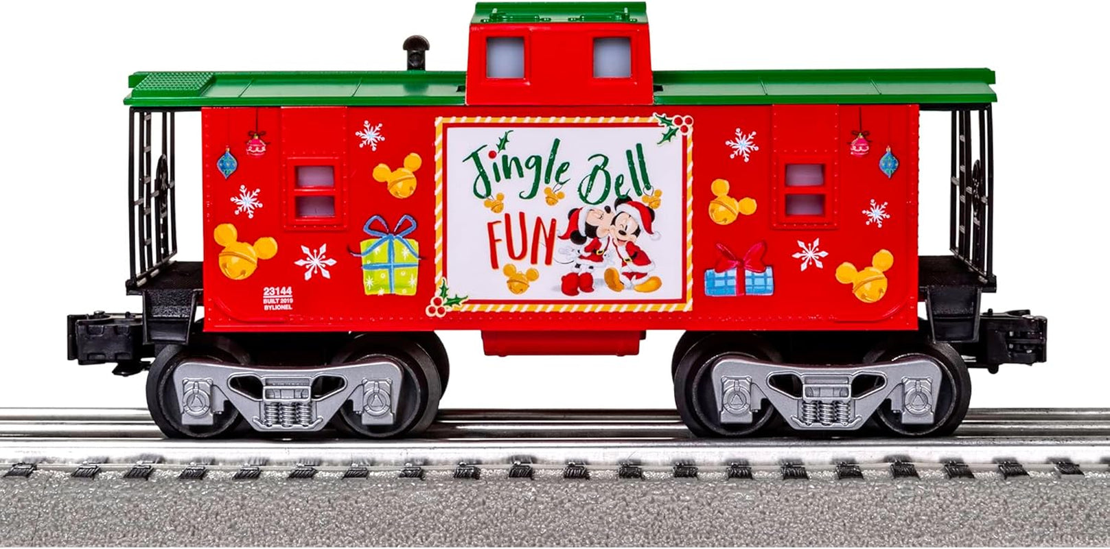 Lionel Disney Christmas Lionchief 0-8-0 Electric O Gauge Model Train Set with Bluetooth and Remote Control