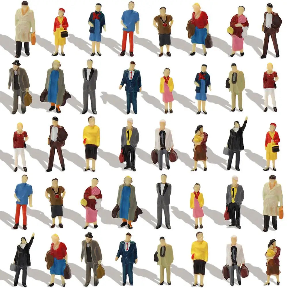 Evemodel Model Trains Well Painted HO Scale Seated Standing People 1:87 Figures Passengers P8715