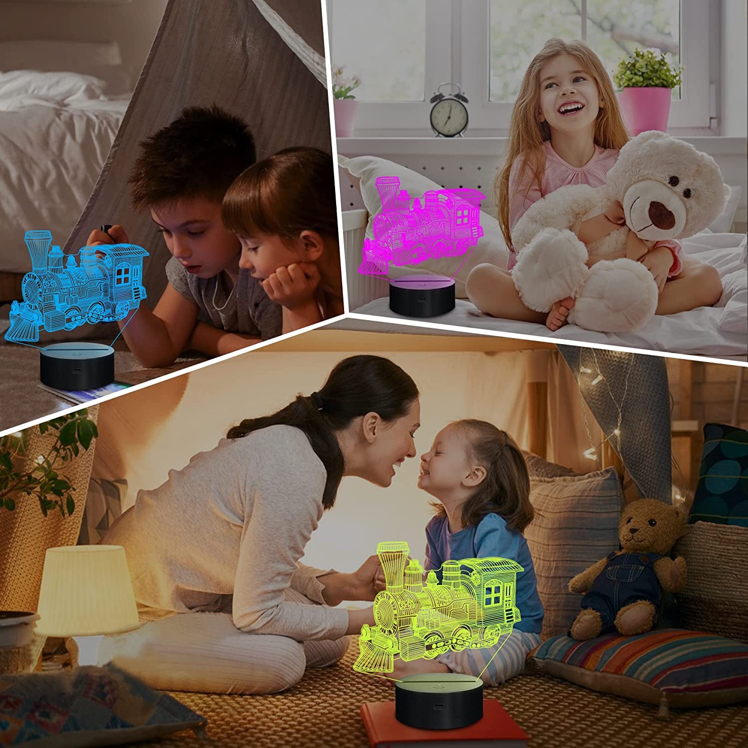 Lampeez 3D Steam Train Illusion Night Light